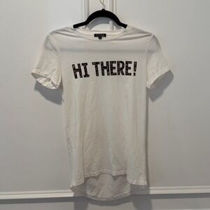 Massimo Dutti "HI‎ THERE!" Graphic Tee Size XS